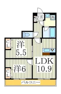 スカイタウンR【2階】の間取り