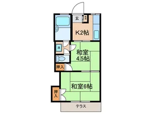 コーポ春美【1階】の間取り
