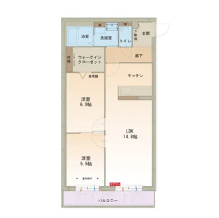 ハートフル ウェルフェアA【2階】の間取り