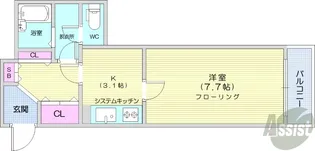ミリューヴィラージュ【3階】の間取り