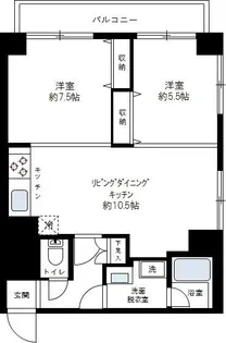 コスモ磯子パークサイド【4階】の間取り