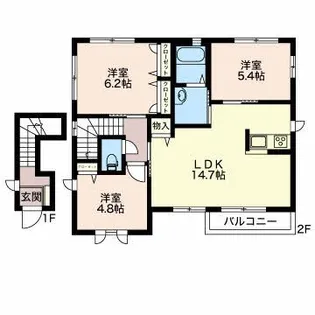ブランシェ莇生野【2階】の間取り