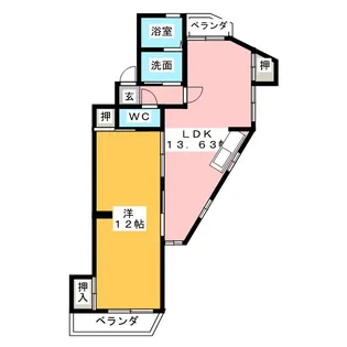 グリーンビュー稲沢【3階】の間取り