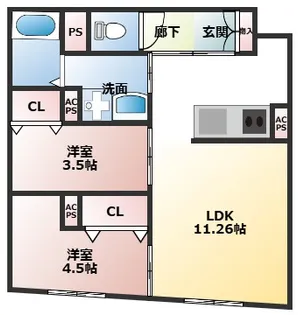 CENTRAL GARDEN RESIDENCE TOKYO【2階】の間取り