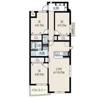 ウッドベルヒルズ【1階】の間取り