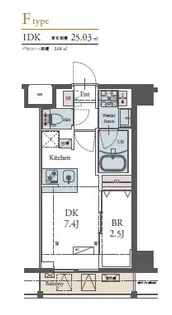 ラグゼナ横浜鶴見2【7階】の間取り