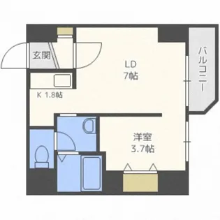 レジデンスタワー札幌【14階】の間取り
