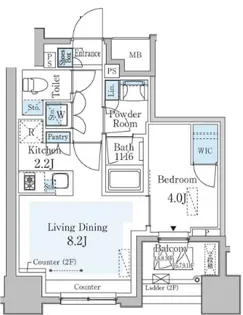 GRAN PASEO横濱関内PREMIUM【4階】の間取り