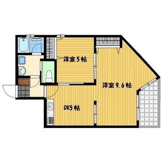 ティーコート田中屋【5階】の間取り