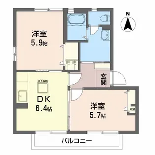 ヴァンテージA館【1階】の間取り
