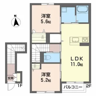 シャーメゾンAya【1階】の間取り