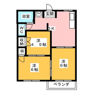ハイツTYM【1階】の間取り
