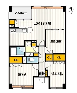パークハウス杉並一丁目【4階】の間取り