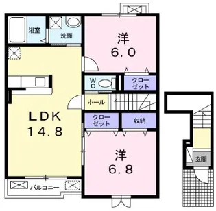 ノース・フィールドII【2階】の間取り