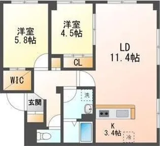 リベルタ発寒【3階】の間取り