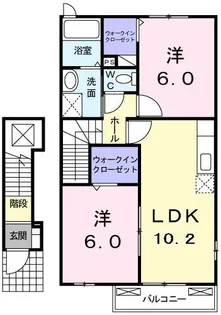 ワンネスサピーA【2階】の間取り