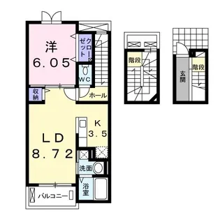 パリス・デイジー【3階】の間取り