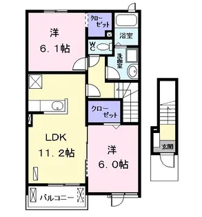 ラヴァーズ E【2階】の間取り