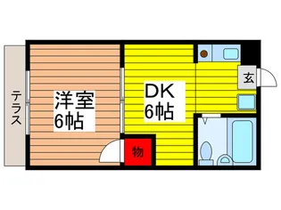 ウィリアムヒルズ新都心【1階】の間取り