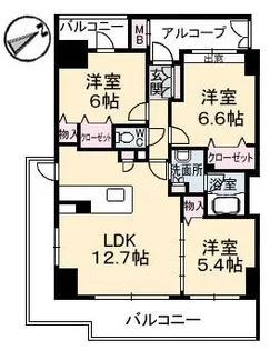 グランマスト富安【4階】の間取り