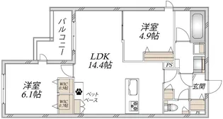 ヘーベルメゾン アトル【2階】の間取り