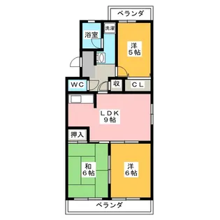 マンションピノII【2階】の間取り