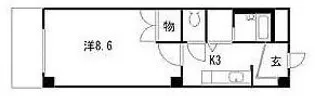 パークサイド鷹匠【3階】の間取り