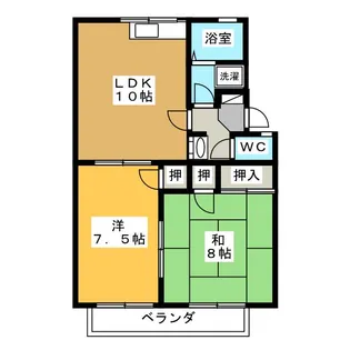 メゾンリポーズ A棟【2階】の間取り