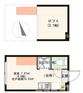 ハーモニーテラス仲町【2階】の間取り