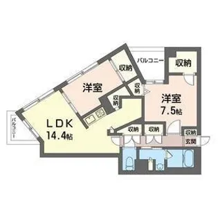 イリップス船堀【5階】の間取り