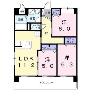 セレノ・カーサ 塩屋【5階】の間取り