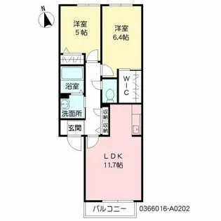 アシューム出水【2階】の間取り