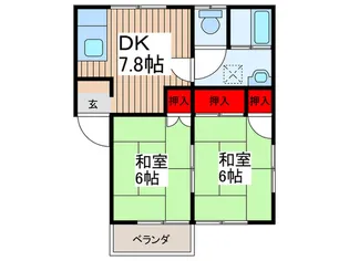平コーポII【2階】の間取り