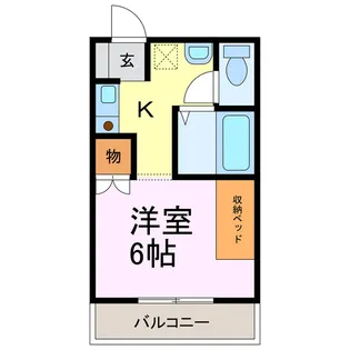ツァィト板倉【2階】の間取り