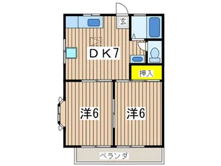 メゾングレ-ス【2階】の間取り