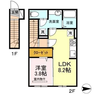 第一洗心コーポ【2階】の間取り