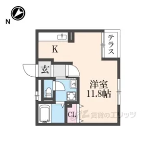 シャトレー参番館【2階】の間取り