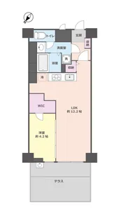 秀和高輪レジデンス【1階】の間取り