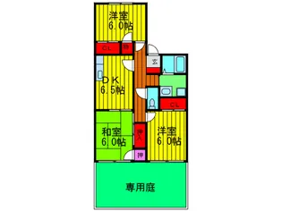 フレグランス香里園【1階】の間取り