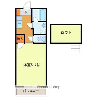 フッサクレスト【2階】の間取り