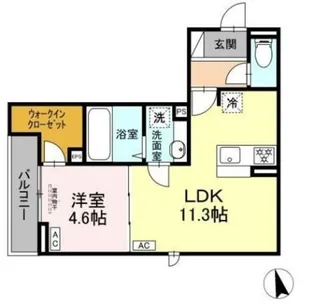 D-ASSET小金井本町【2階】の間取り