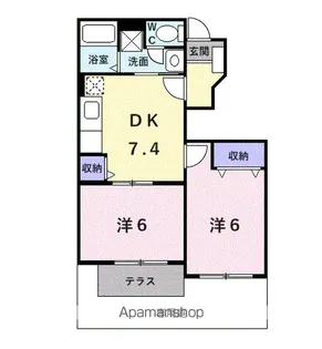キャンパニュールA棟【1階】の間取り