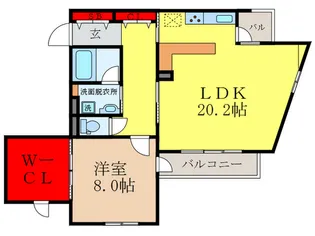 パッショ-ネ【3階】の間取り
