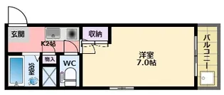プティメゾン城ケ掘【2階】の間取り
