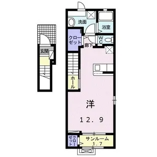 レジデンス 宝町【2階】の間取り