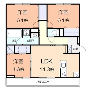 ブランカ湘南茅ヶ崎【1階】の間取り