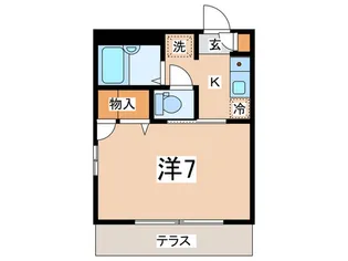 フォ-ブル滝川【1階】の間取り