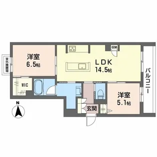 シャーメゾン エスペランサ都島II【2階】の間取り