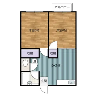 ヒルズ旭ヶ丘【1階】の間取り