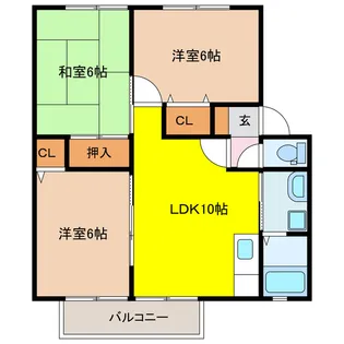 ウェルビラ新栄【1階】の間取り
